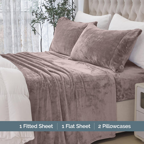 Elegant Comfort flat sheet spread as blanket, demonstrating generous coverage and warmth