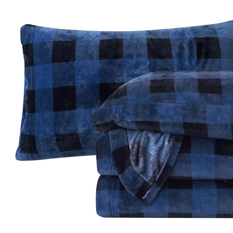 Elegant Comfort front packaging in buffalo blue shows set and benefits