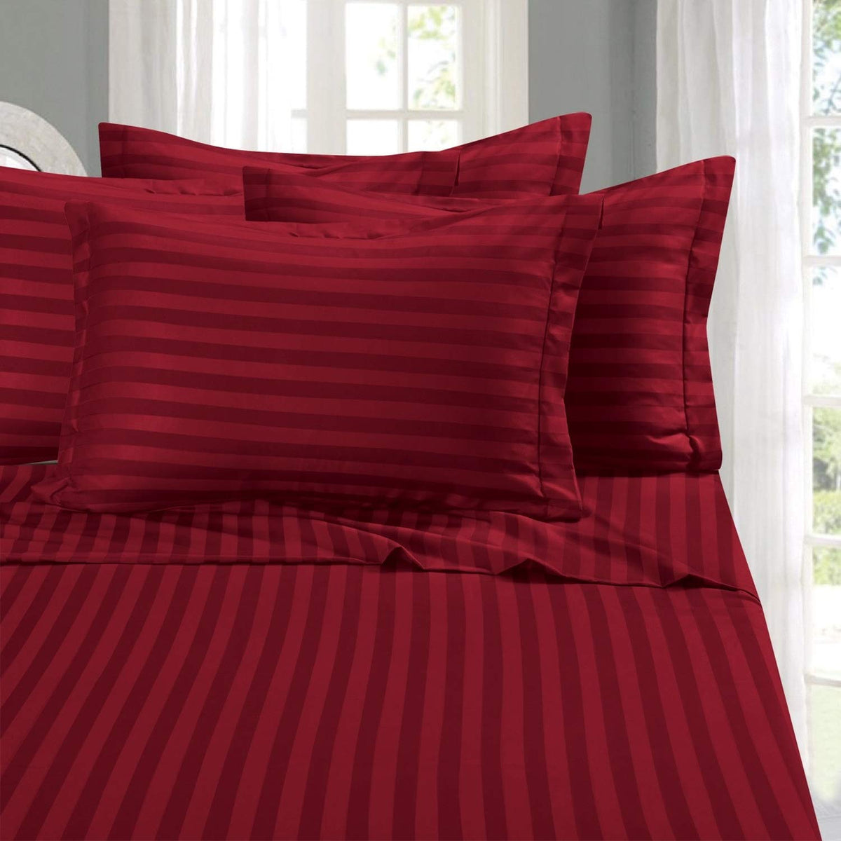 Elegant Comfort front packaging showcasing burgundy color and set contents