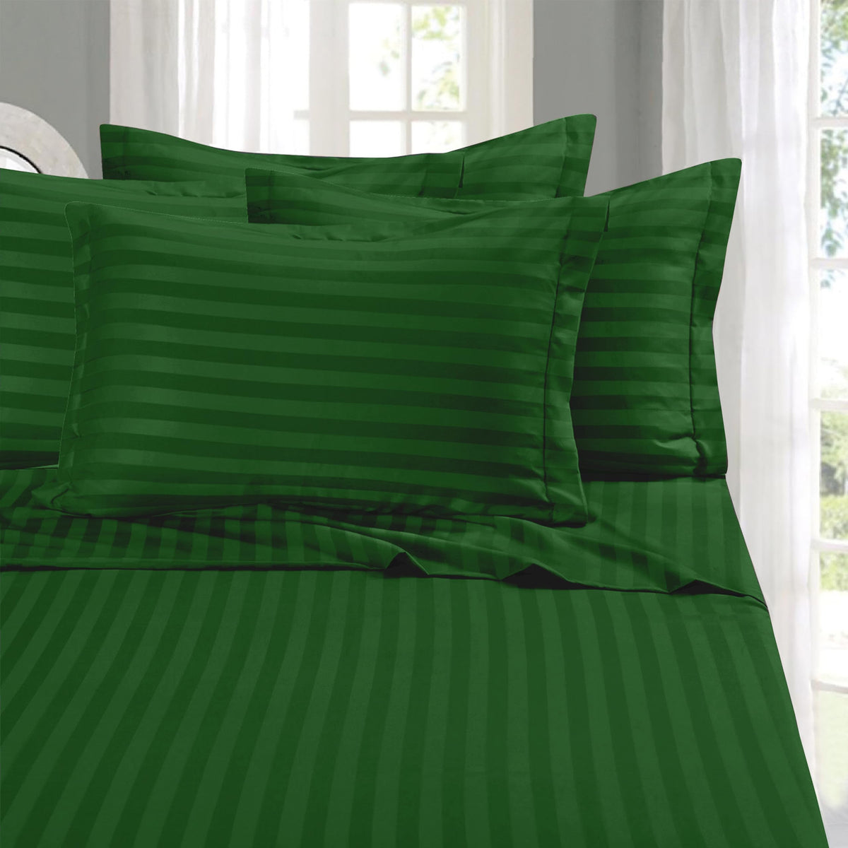 Elegant Comfort front packaging showing hunter green set and color benefit