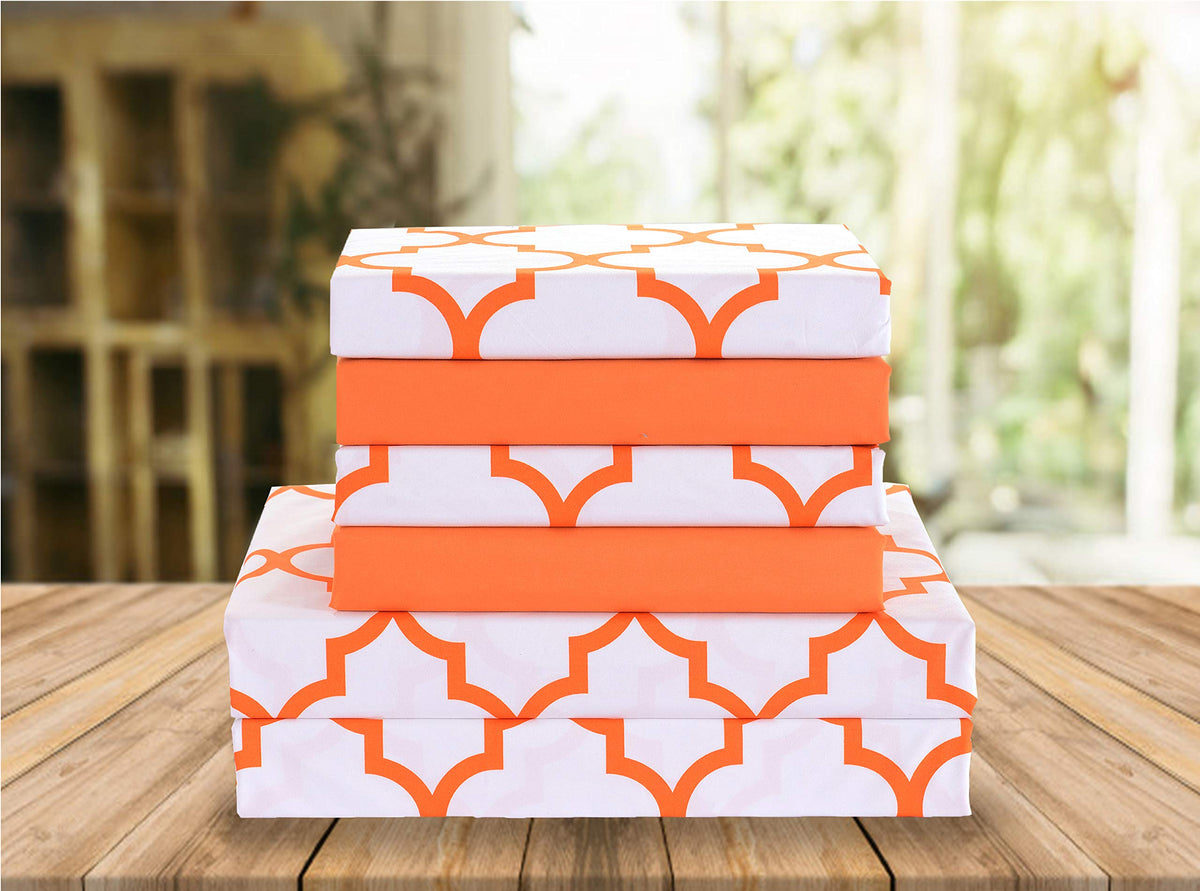 Elegant Comfort front packaging showing joyful orange sheets and product benefits