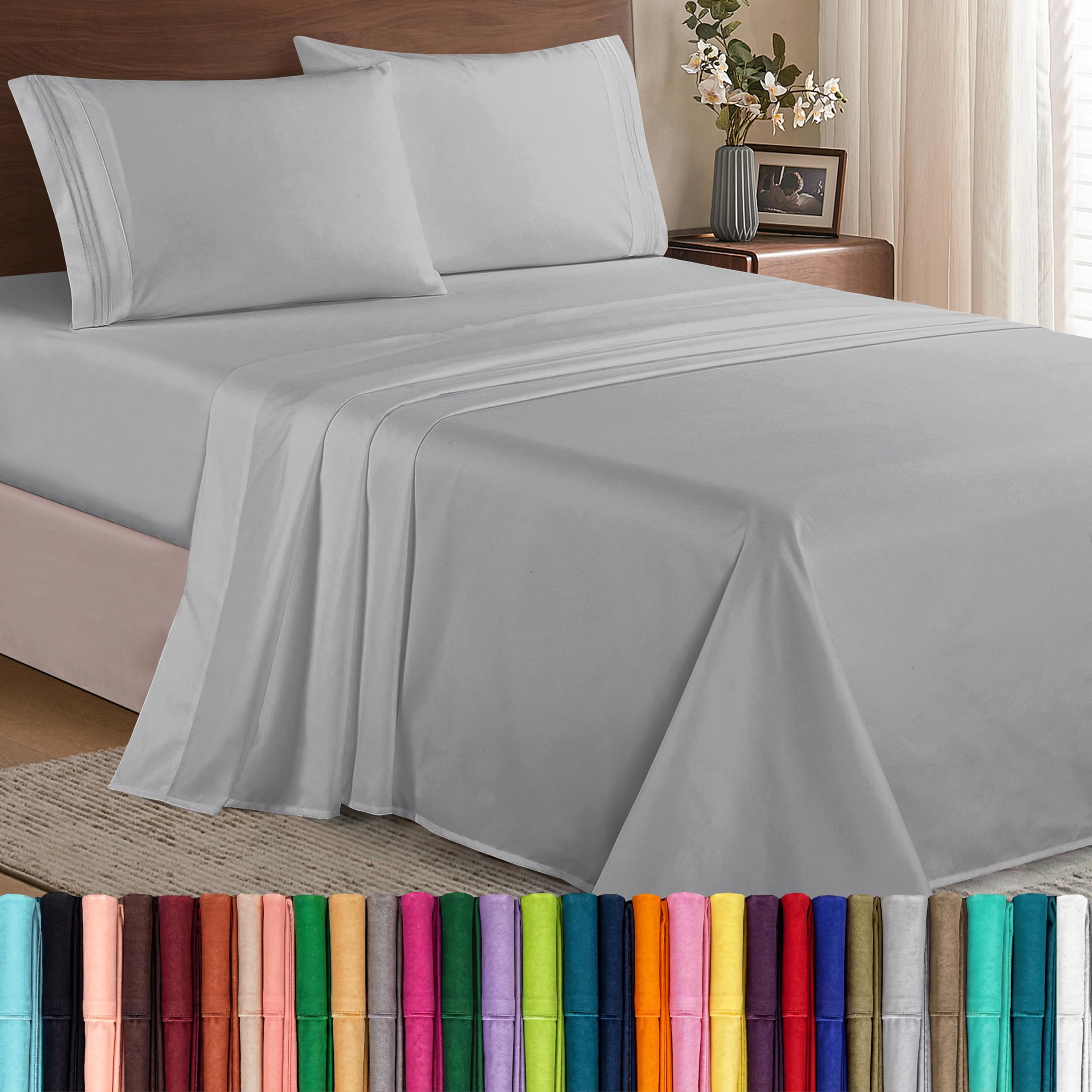 Elegant Comfort front packaging in silver grey showing set contents and benefit