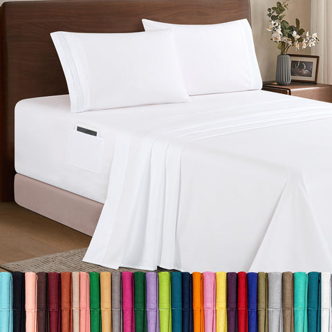 Elegant Comfort front packaging showing queen sheet set and clear labeling for easy selection