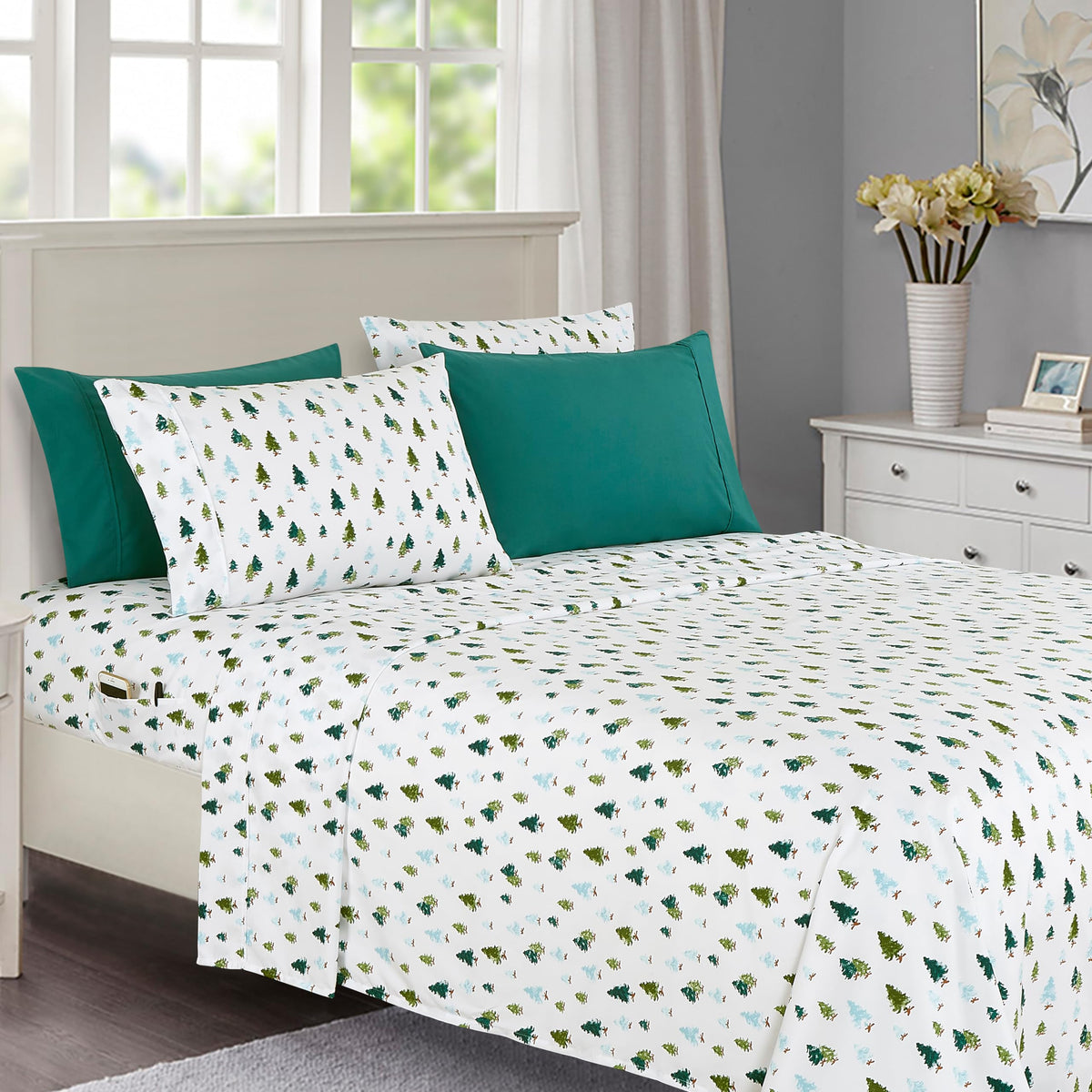 Elegant Comfort front packaging showing full king sheet set and benefits