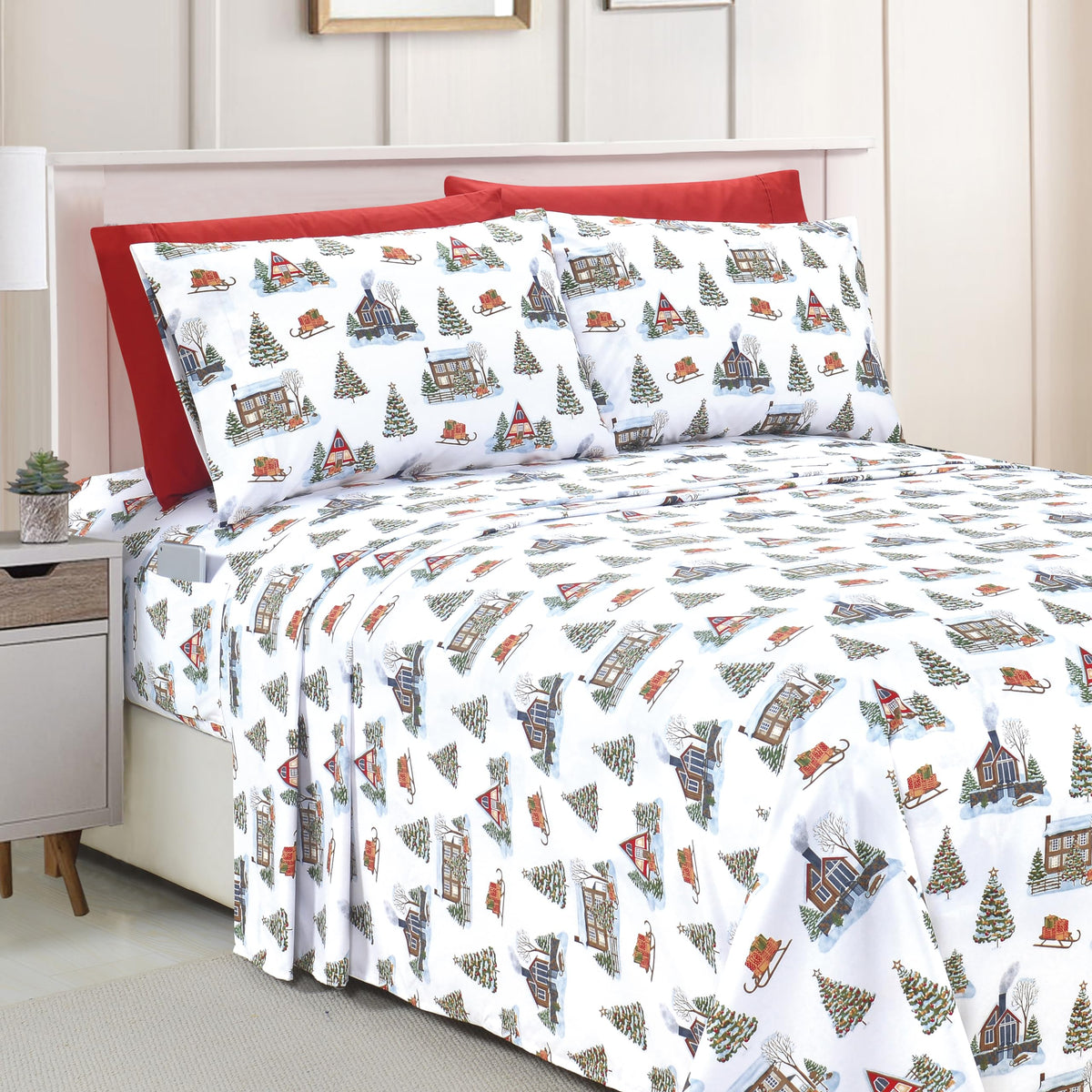 Elegant Comfort front packaging showing king 6-piece set benefits