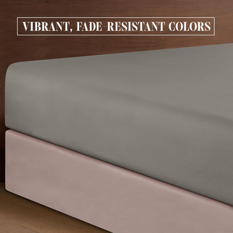 Elegant Comfort label and stitching close-up showing reinforced seams