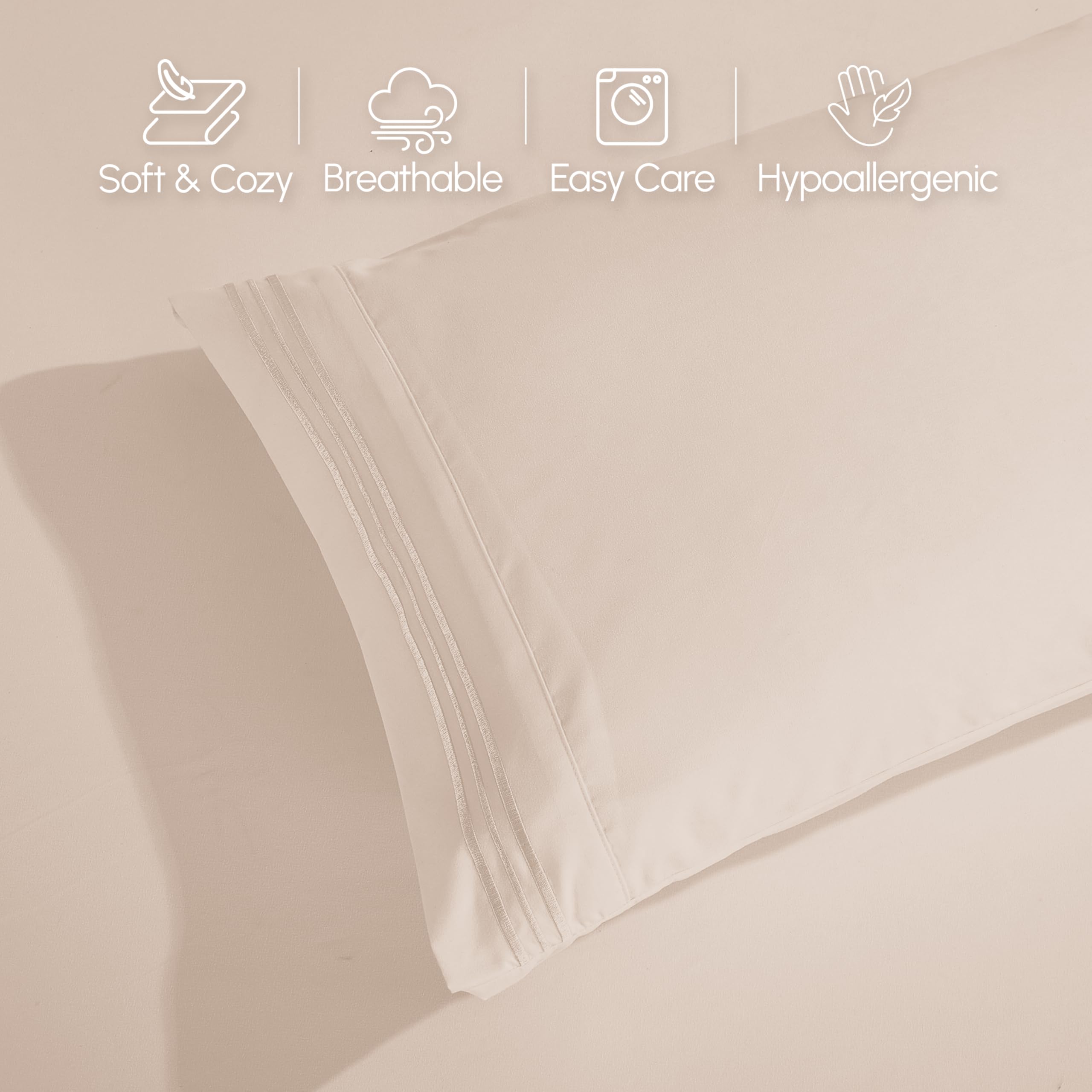 Elegant Comfort microfiber fabric texture macro highlighting soft, plush feel