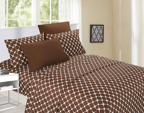 Elegant Comfort flat sheet spread across bed showing smooth color and ample coverage