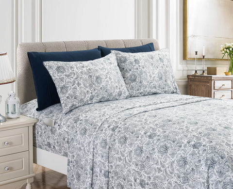 Elegant Comfort paisley print close-up highlighting rich pattern