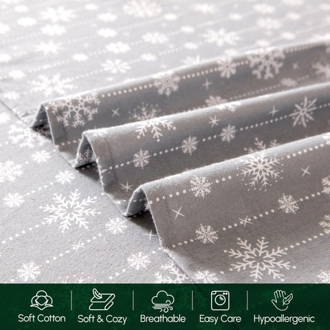 Elegant Comfort snowflake gray pattern repeat highlighting festive seasonal style