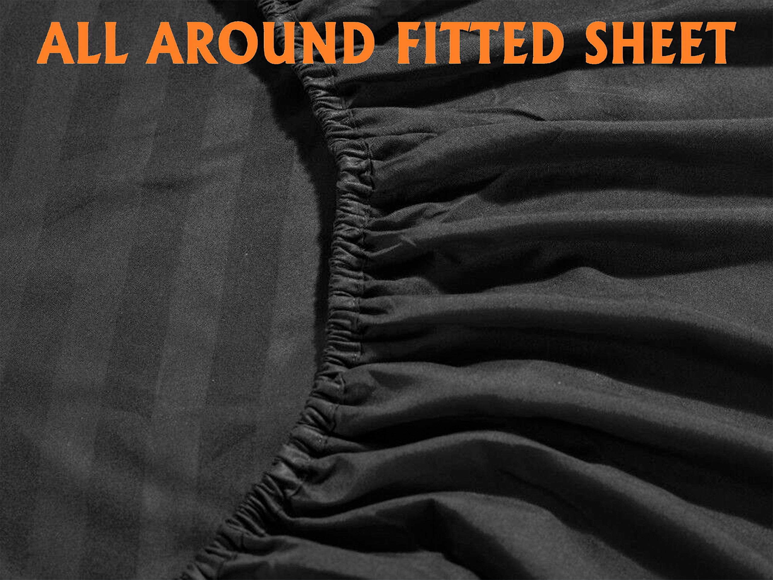 Elegant Comfort four king pillowcases arranged to show extra size and plush appearance