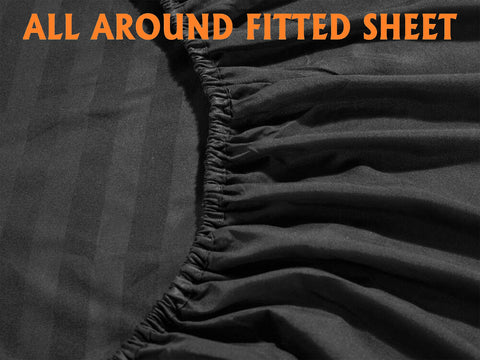 Elegant Comfort four king pillowcases arranged to show extra size and plush appearance