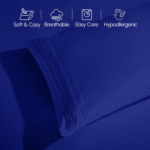 Elegant Comfort two plush pillowcases stacked to show extra softness and coordinated look