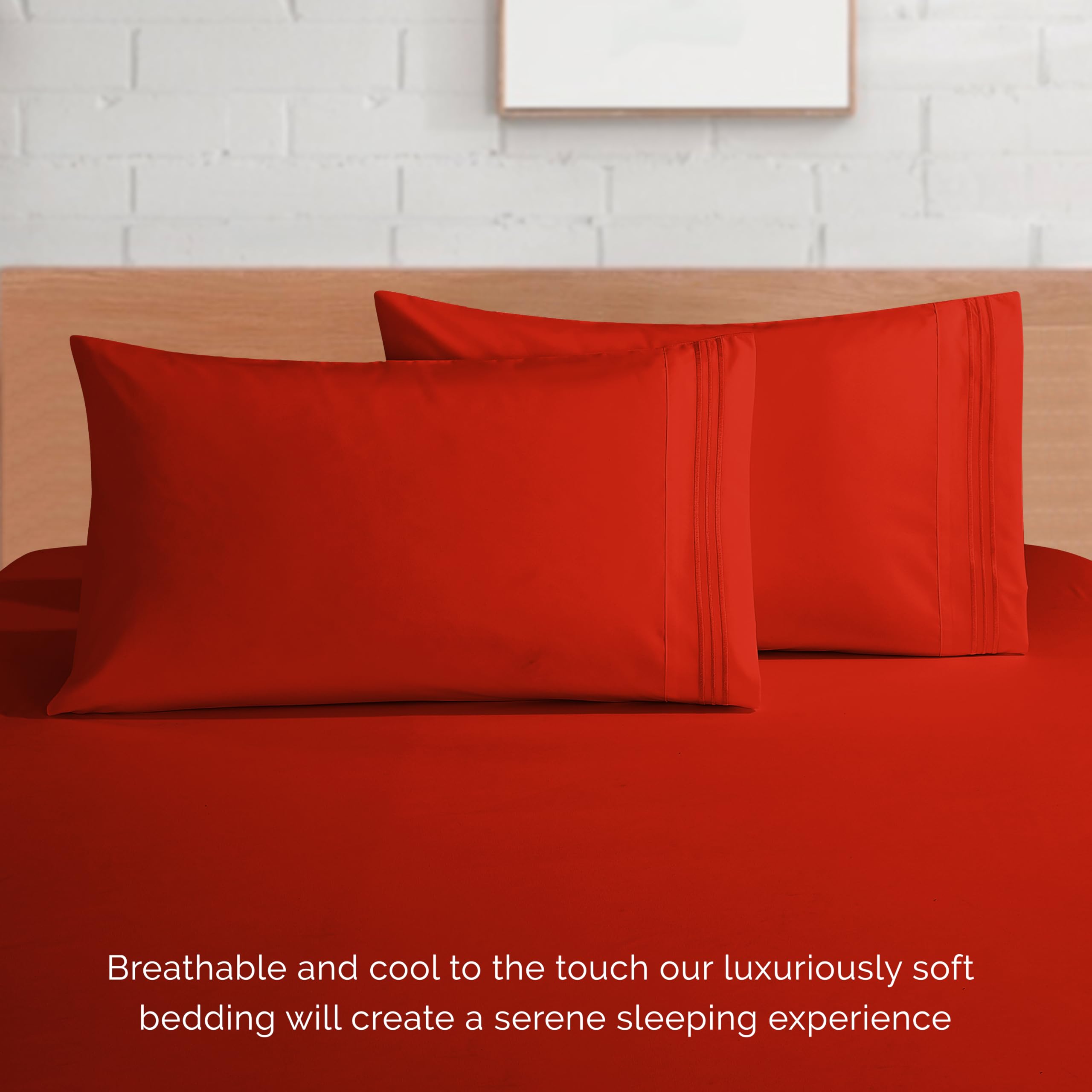Elegant Comfort pillowcase texture close-up highlighting plush comfort and durability