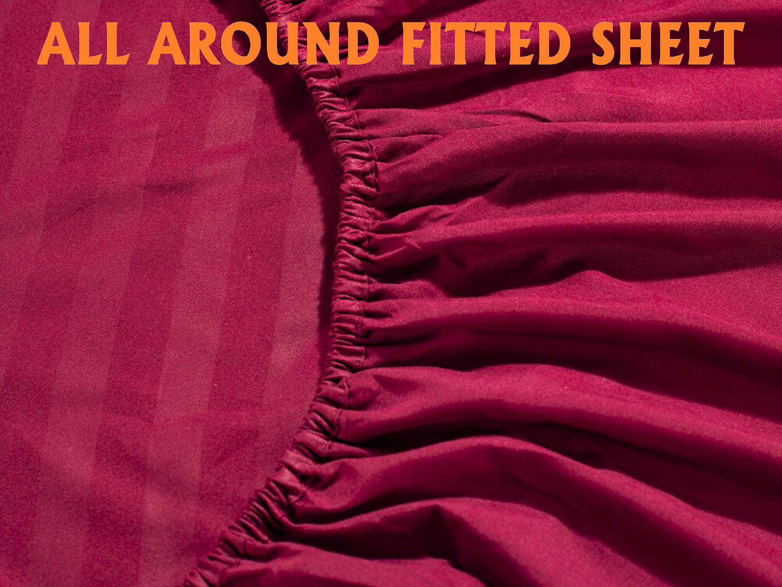 Elegant Comfort four pillowcases laid flat showing soft, plush finish