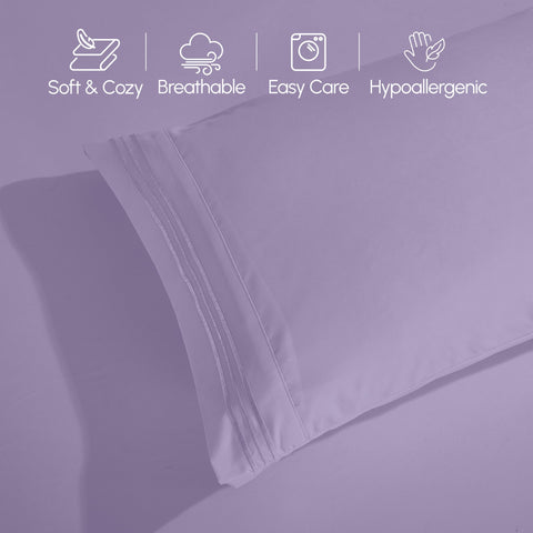 Elegant Comfort two pillowcases on made bed conveying plush comfort and complete set