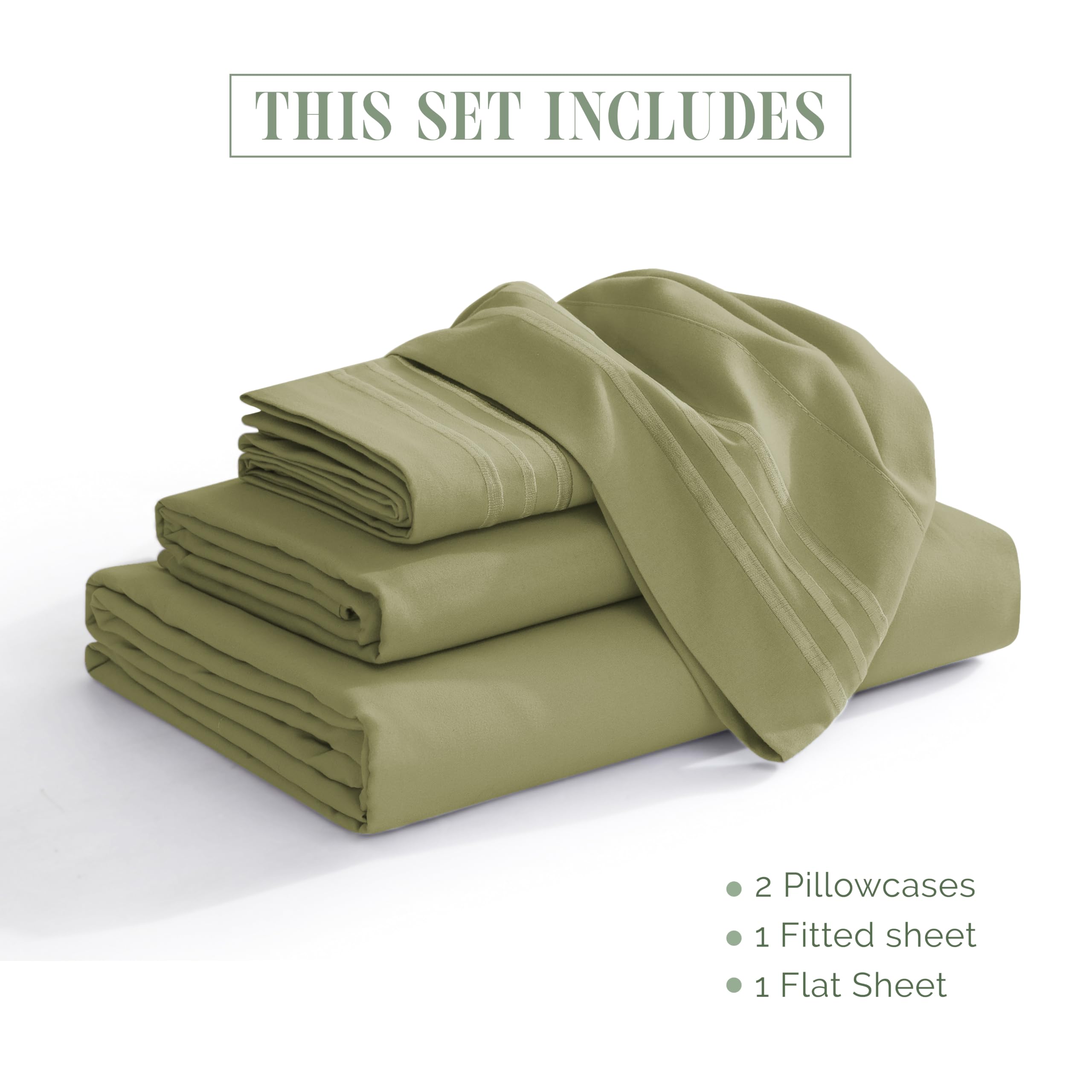 Elegant Comfort flat sheet fully spread on bed highlighting smooth comfort