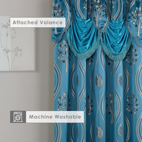 Elegant Comfort rod pocket header view demonstrating easy-install, neat gathers