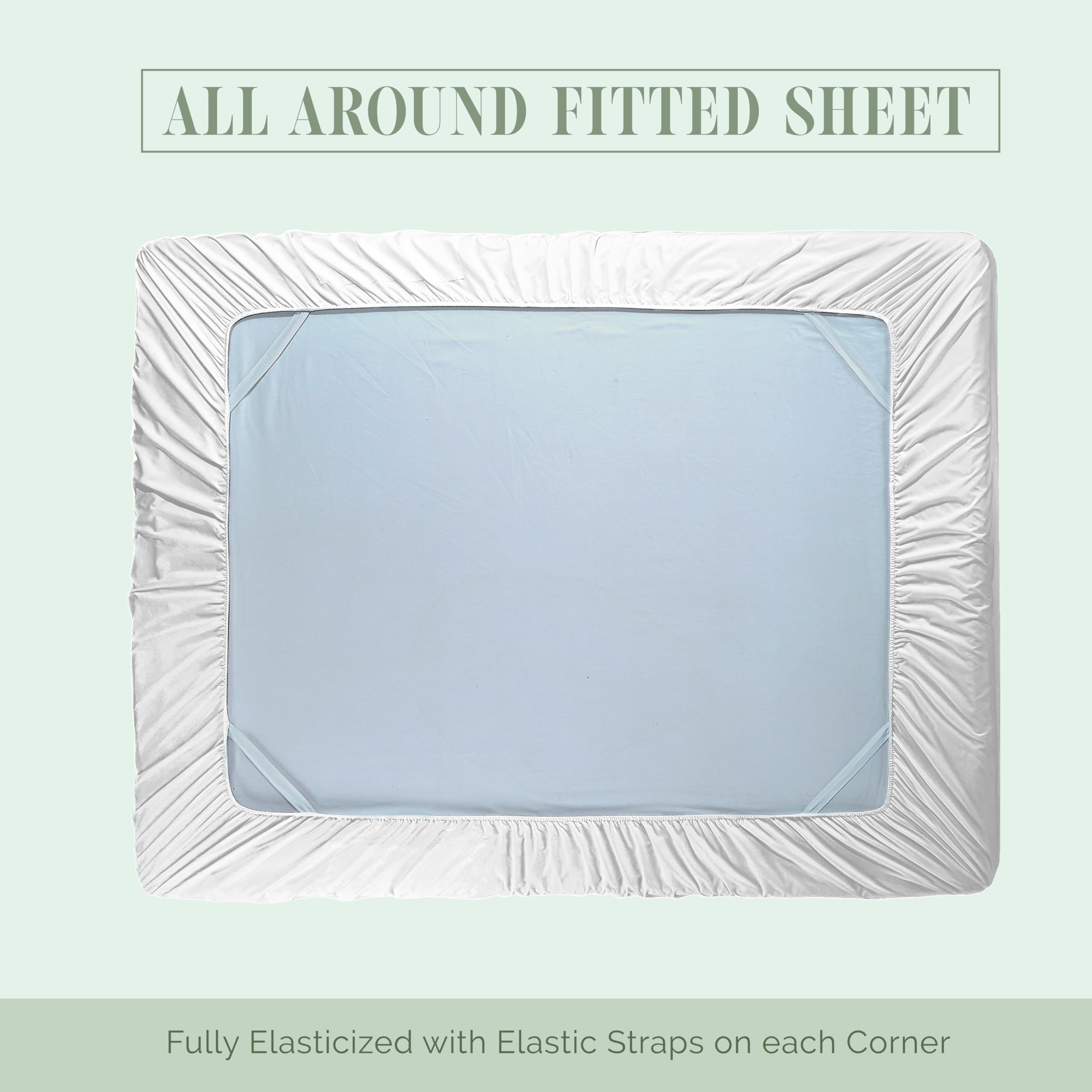 Elegant Comfort sheet fitted on an 18–24 inch high mattress demonstrating full coverage
