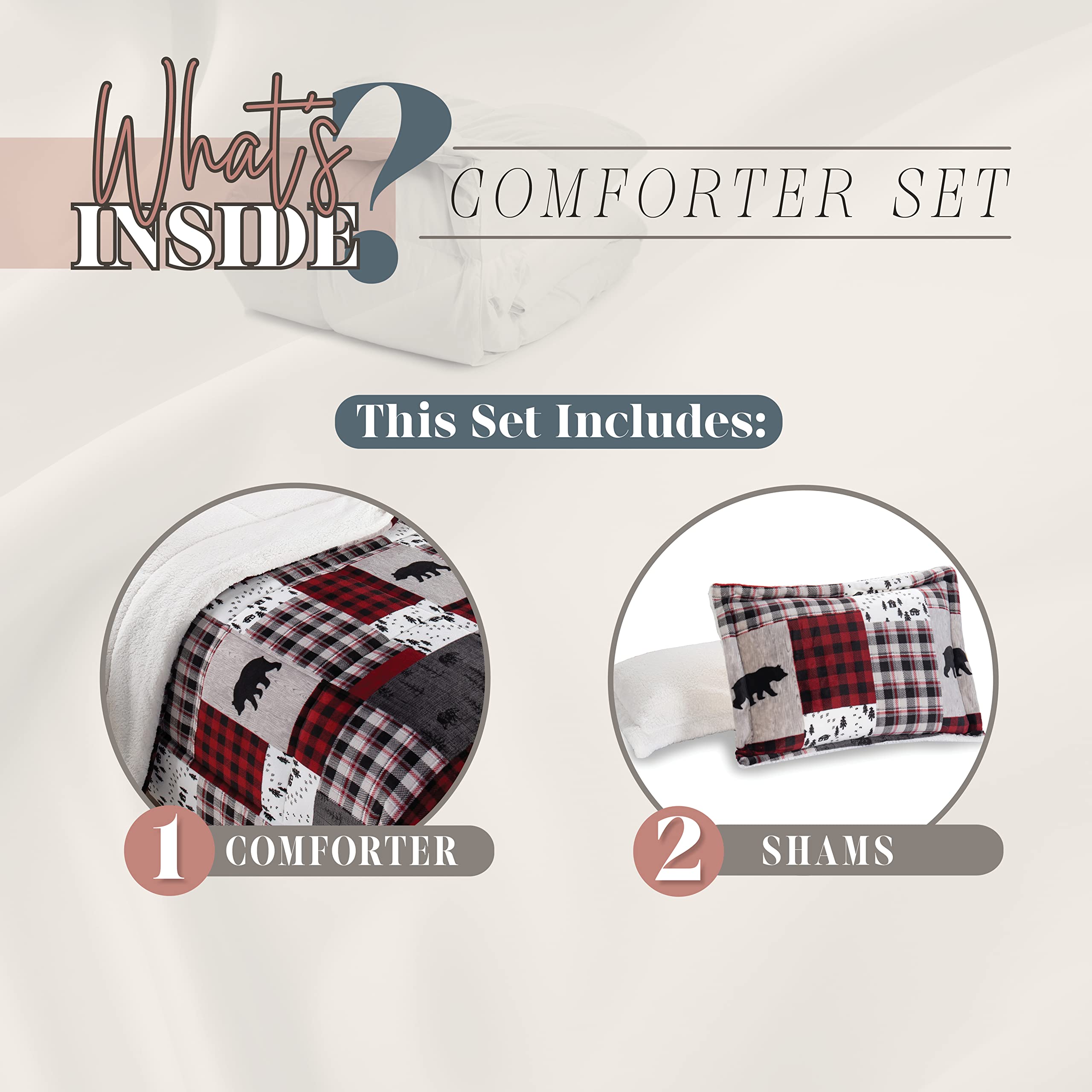 Elegant Comfort sherpa reverse close-up showing plush warmth and comfort benefit