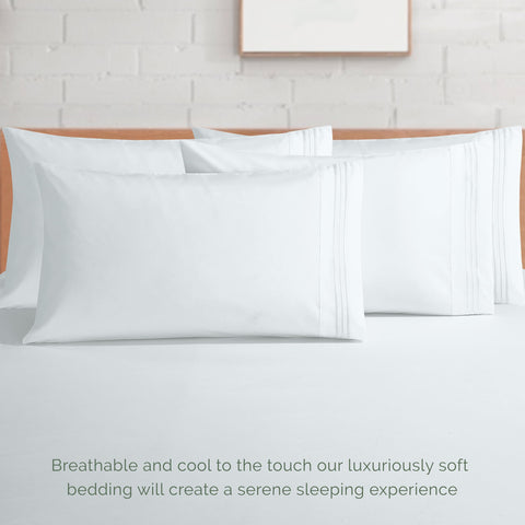 Elegant Comfort fitted sheet on 16-inch mattress to show deep-pocket fit