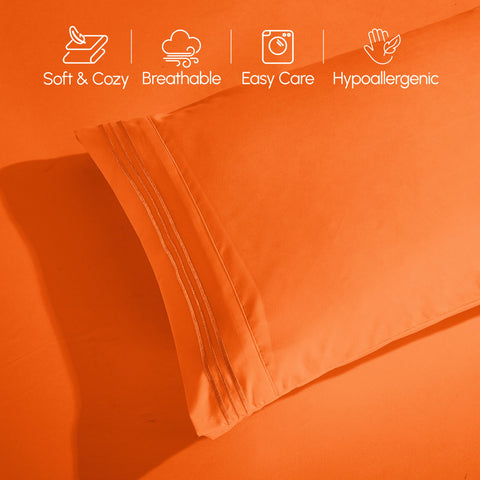 Elegant Comfort queen sheet on mattress showing true-to-size fit advantage