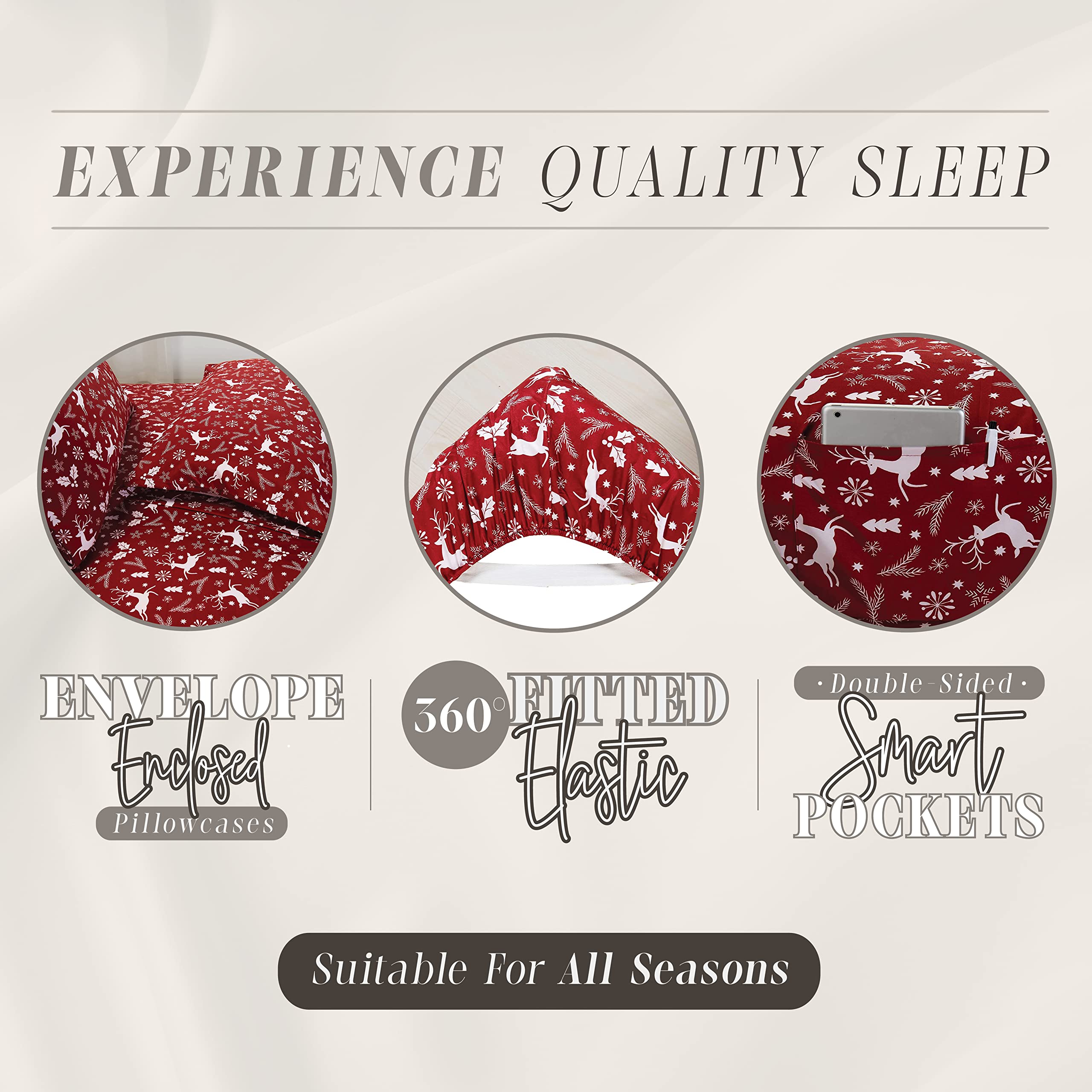 Elegant Comfort smart pocket close-up with phone inside for bedside convenience