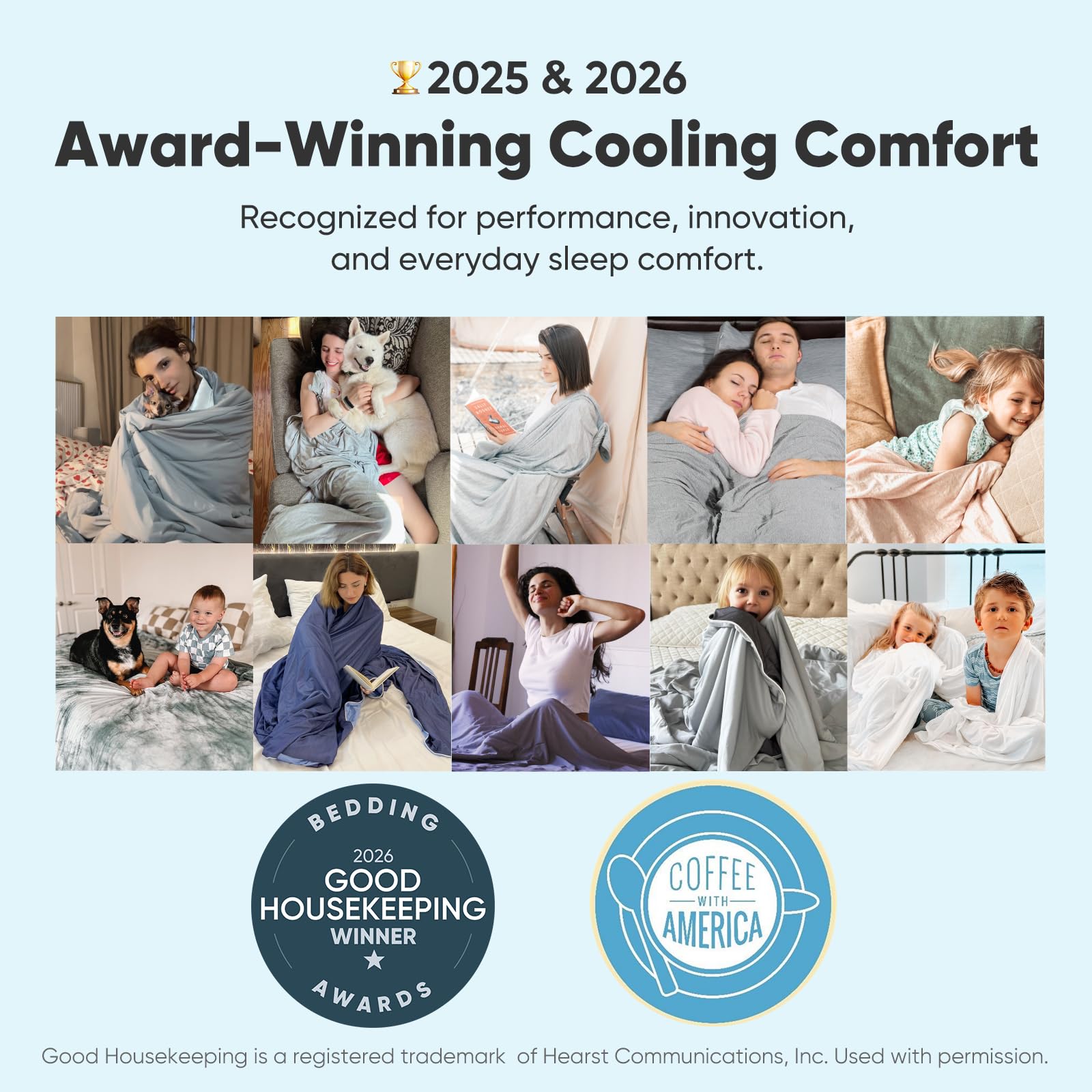 Elegear draped on couch illustrating portable cooling comfort for living areas