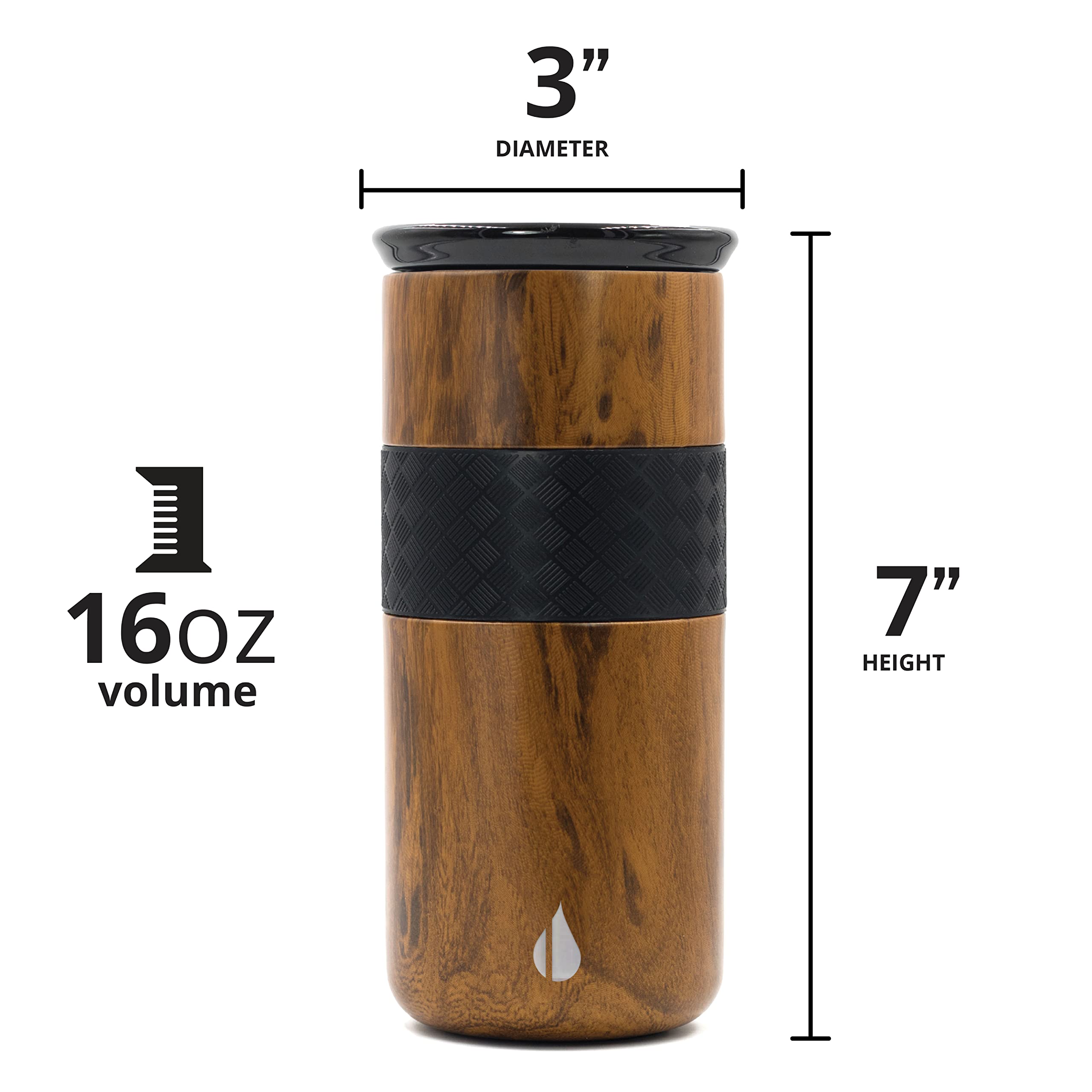Elemental Artisan ceramic lid close-up highlighting smooth mouthfeel and easy sipping