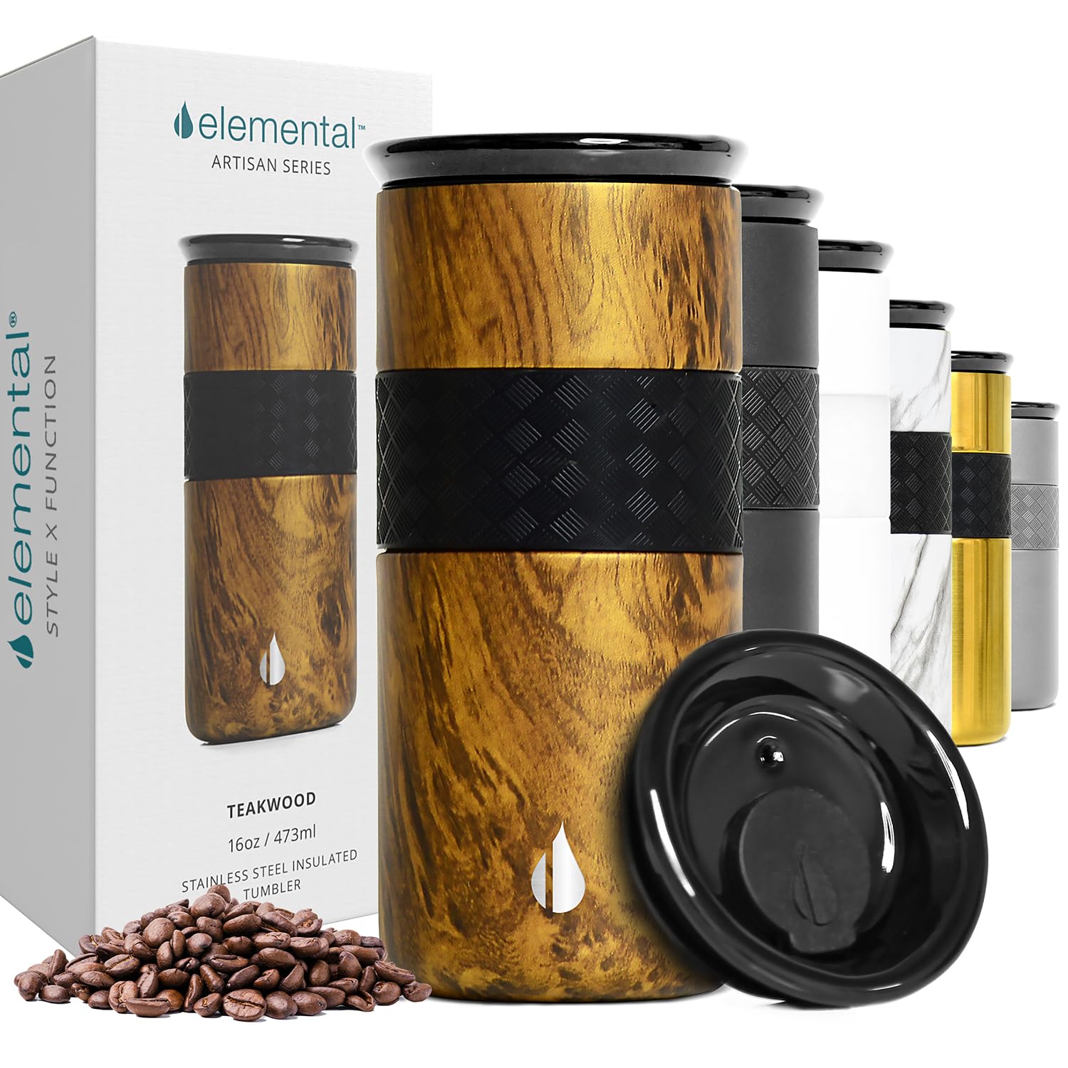 Elemental Artisan front view showing sleek tumbler and durable finish for daily use