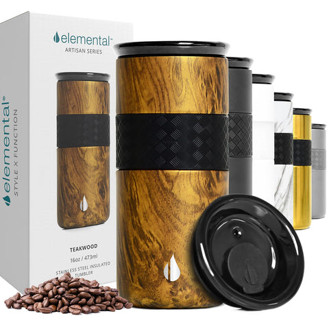 Elemental Artisan front view showing sleek tumbler and durable finish for daily use