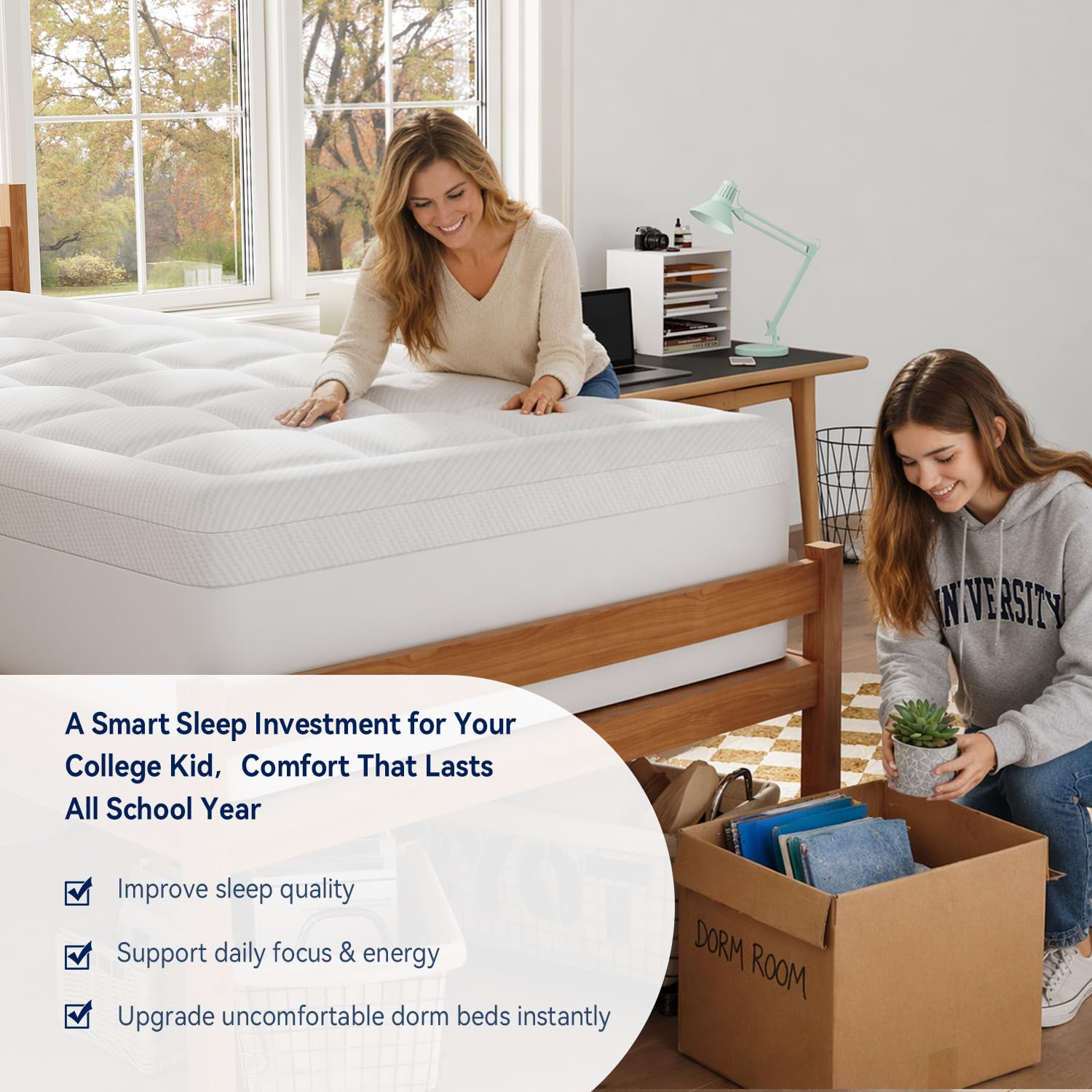 ELEMUSE cutaway of gel-infused foam layer for cooler sleep