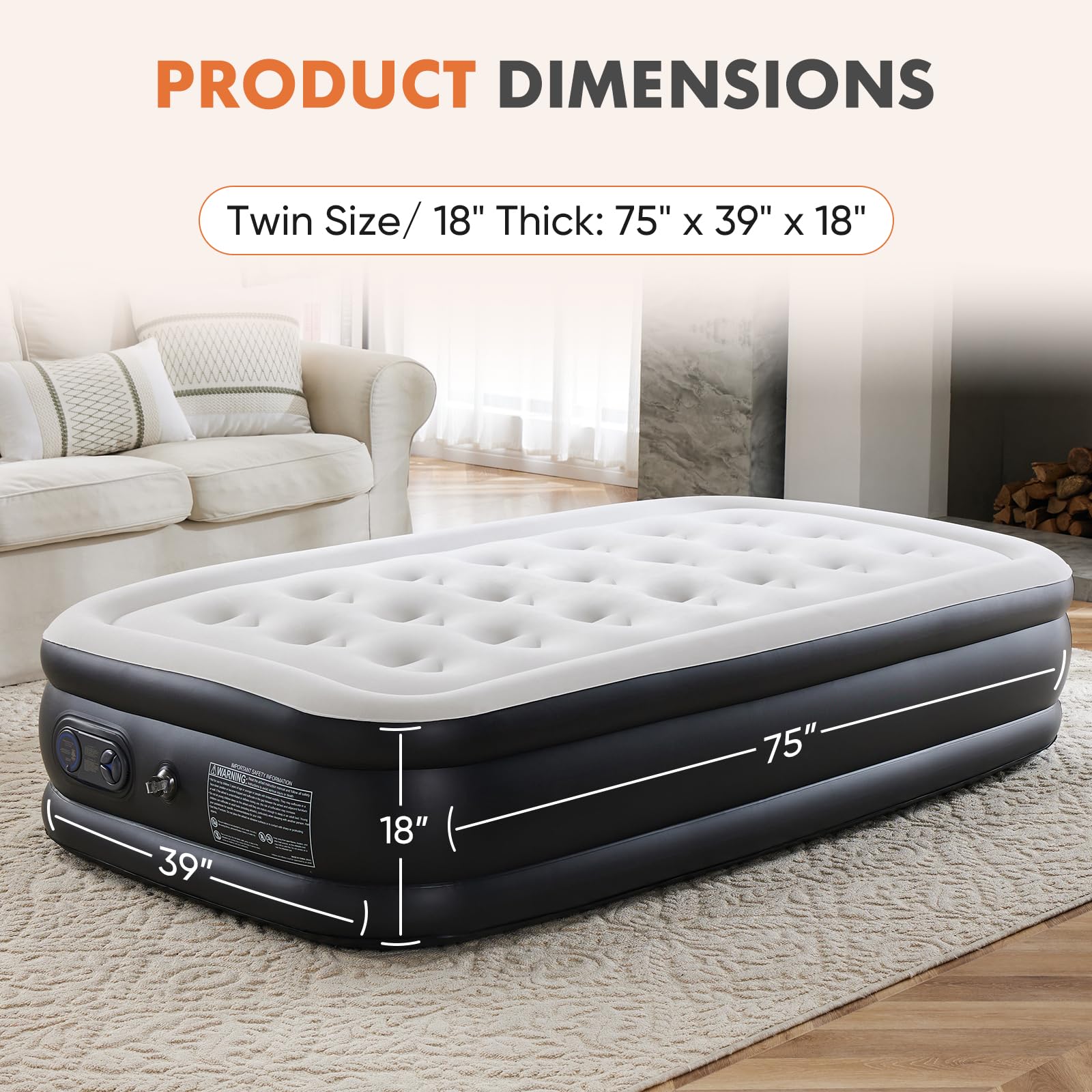 Elevon built-in electric pump closeup illustrating easy quick inflation benefit