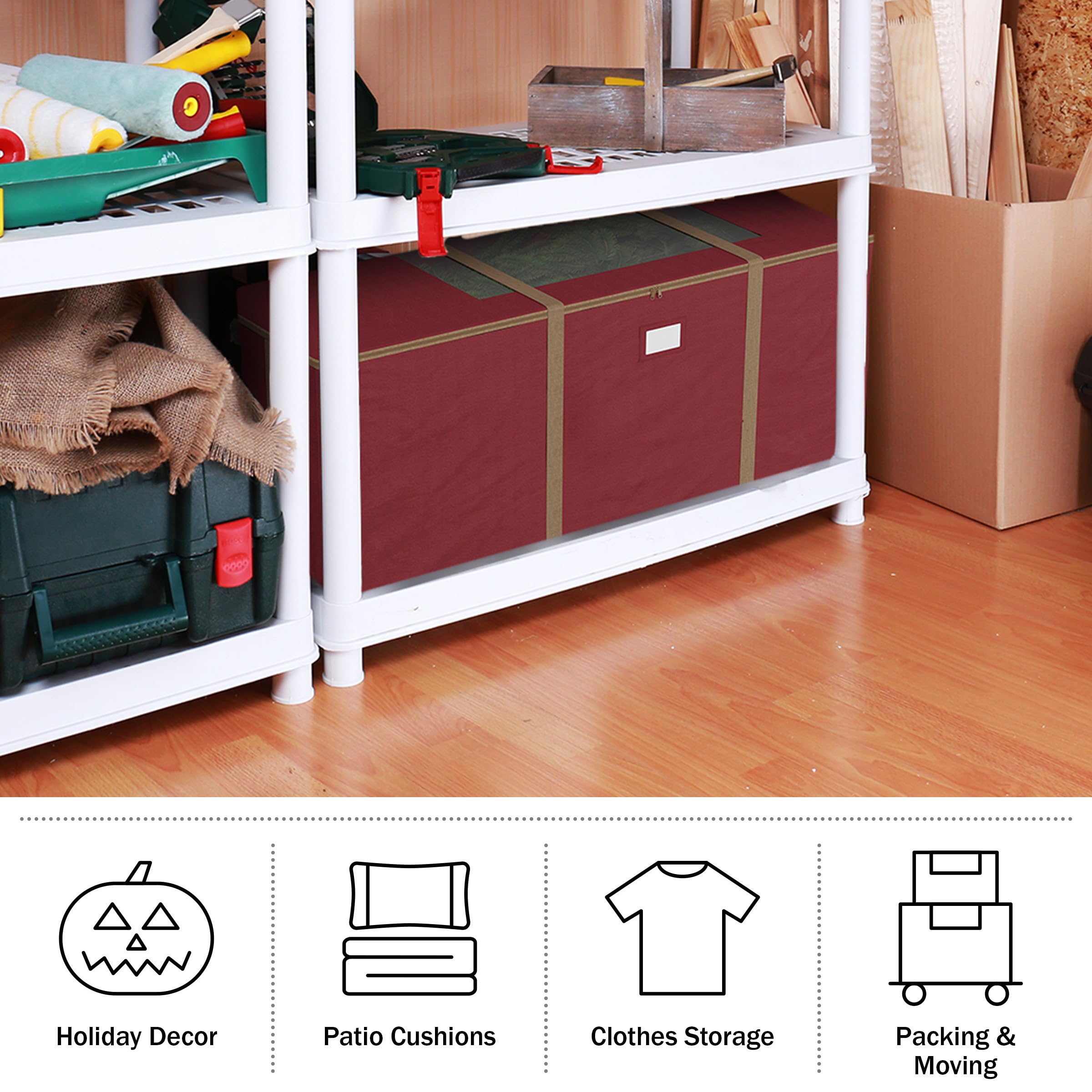 Elf Stor interior PVC lining and clear window allowing quick content identification