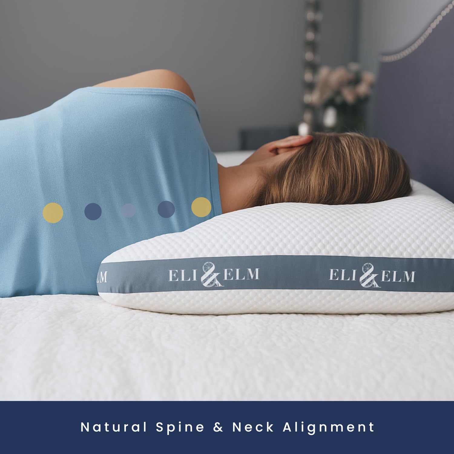Eli & Elm pillow with zipper liner open to adjust loft for personalized comfort