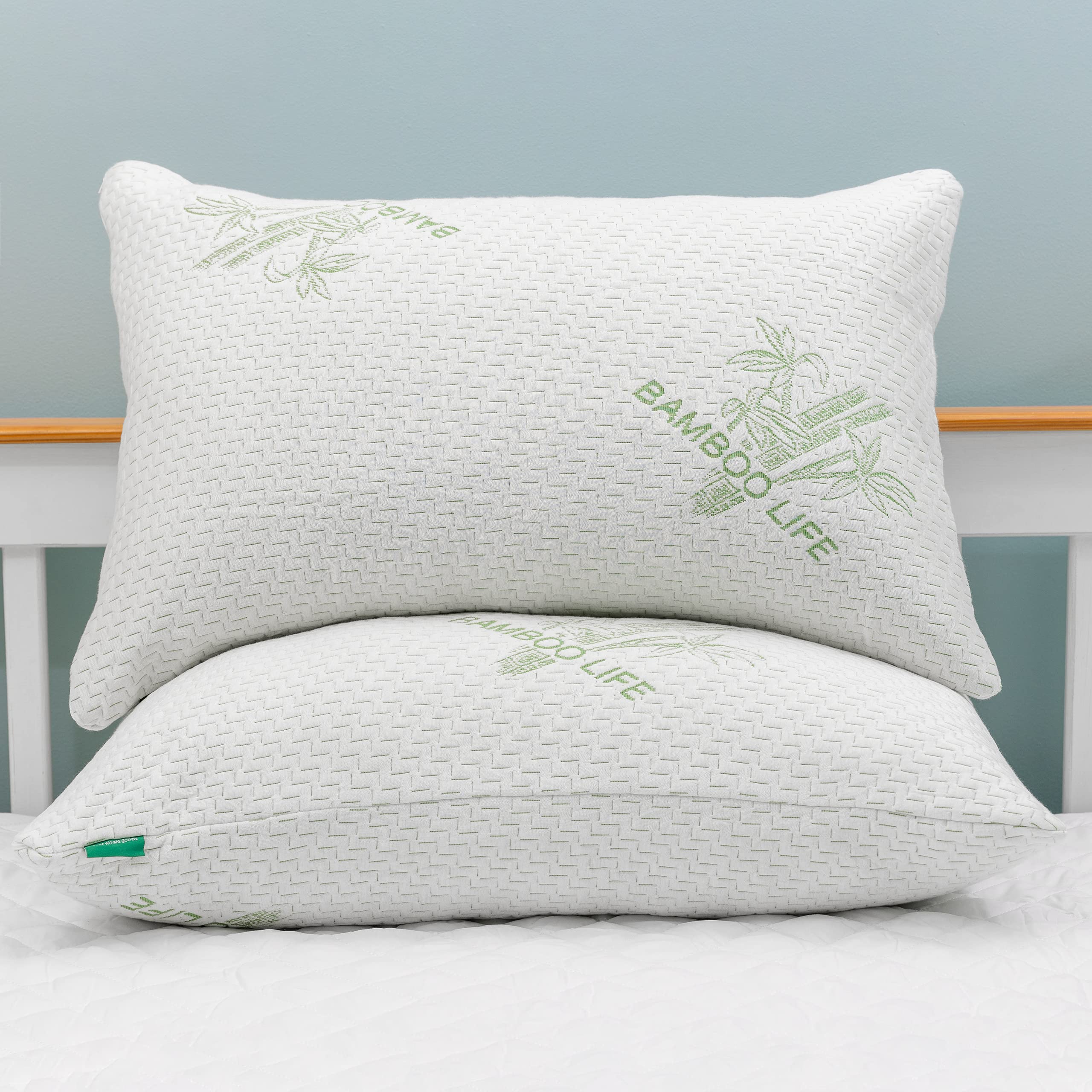 Elif front packaging showing two queen pillows and cooling benefits