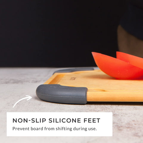 Elihome detail of non-slip feet providing stable cutting and safer prep
