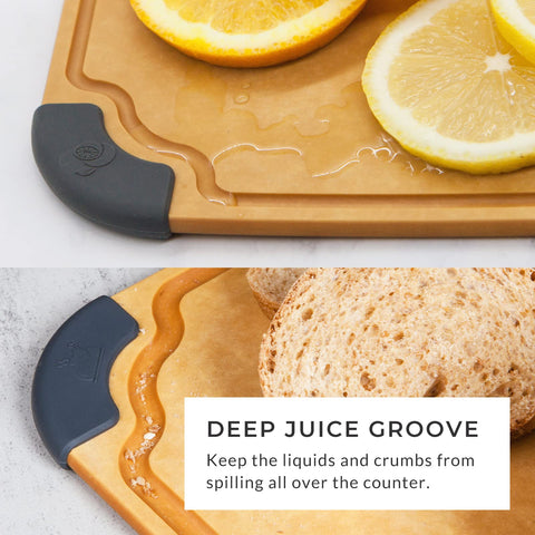 Elihome top surface close-up showing smooth, knife-friendly texture for gentle cutting
