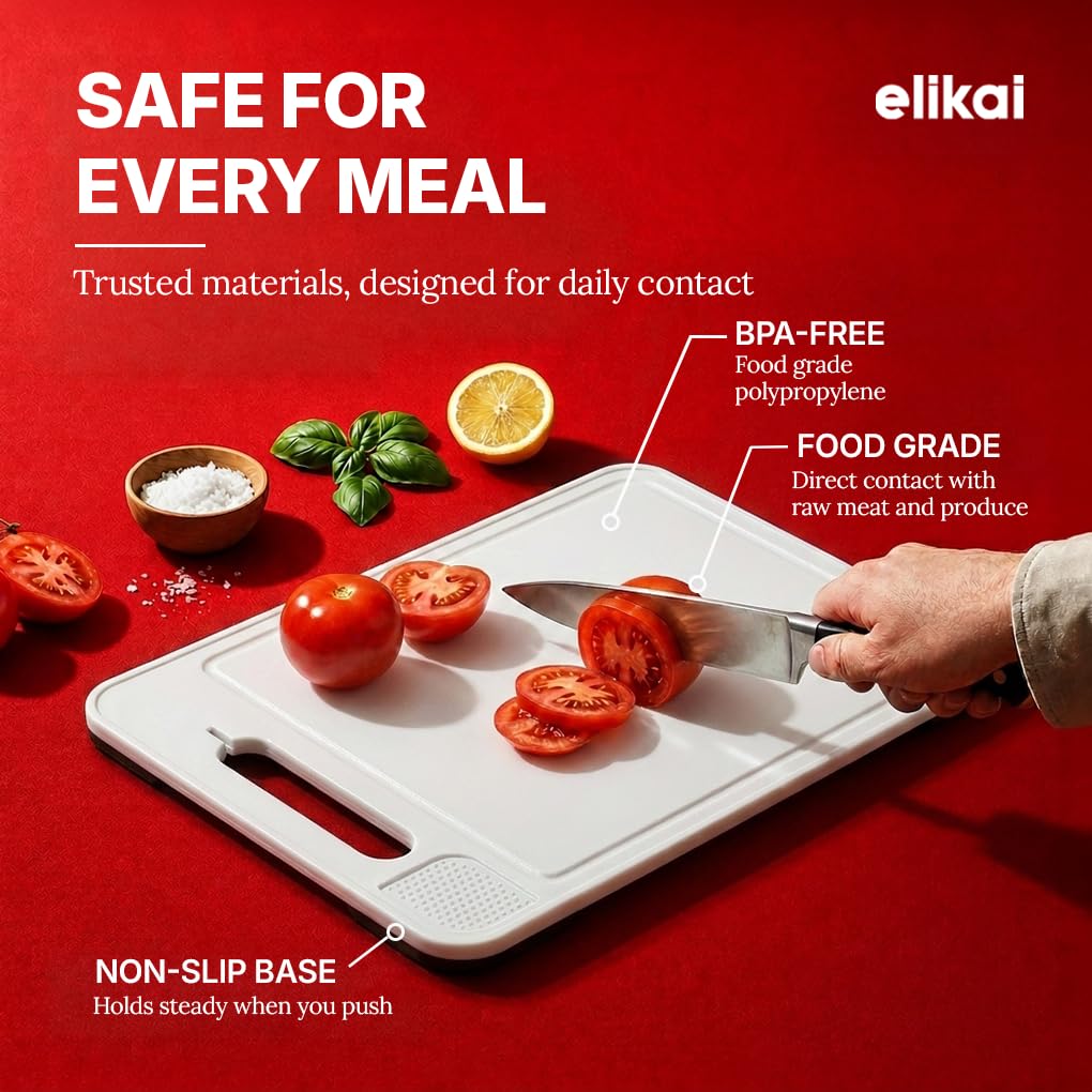 ELIKAI grating garlic on board for fresh flavor without extra tools