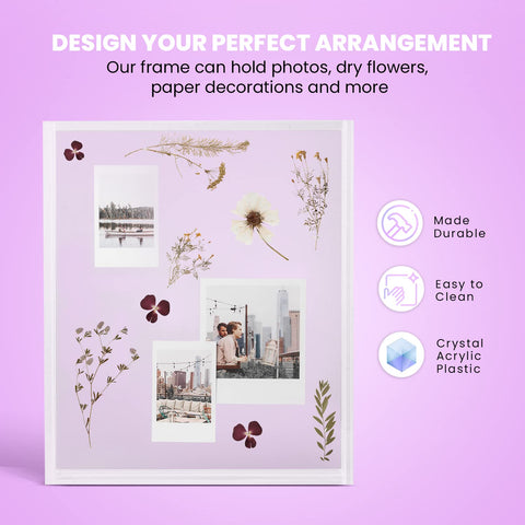 Elil frame holding an 8x10 photo to showcase size versatility and protection