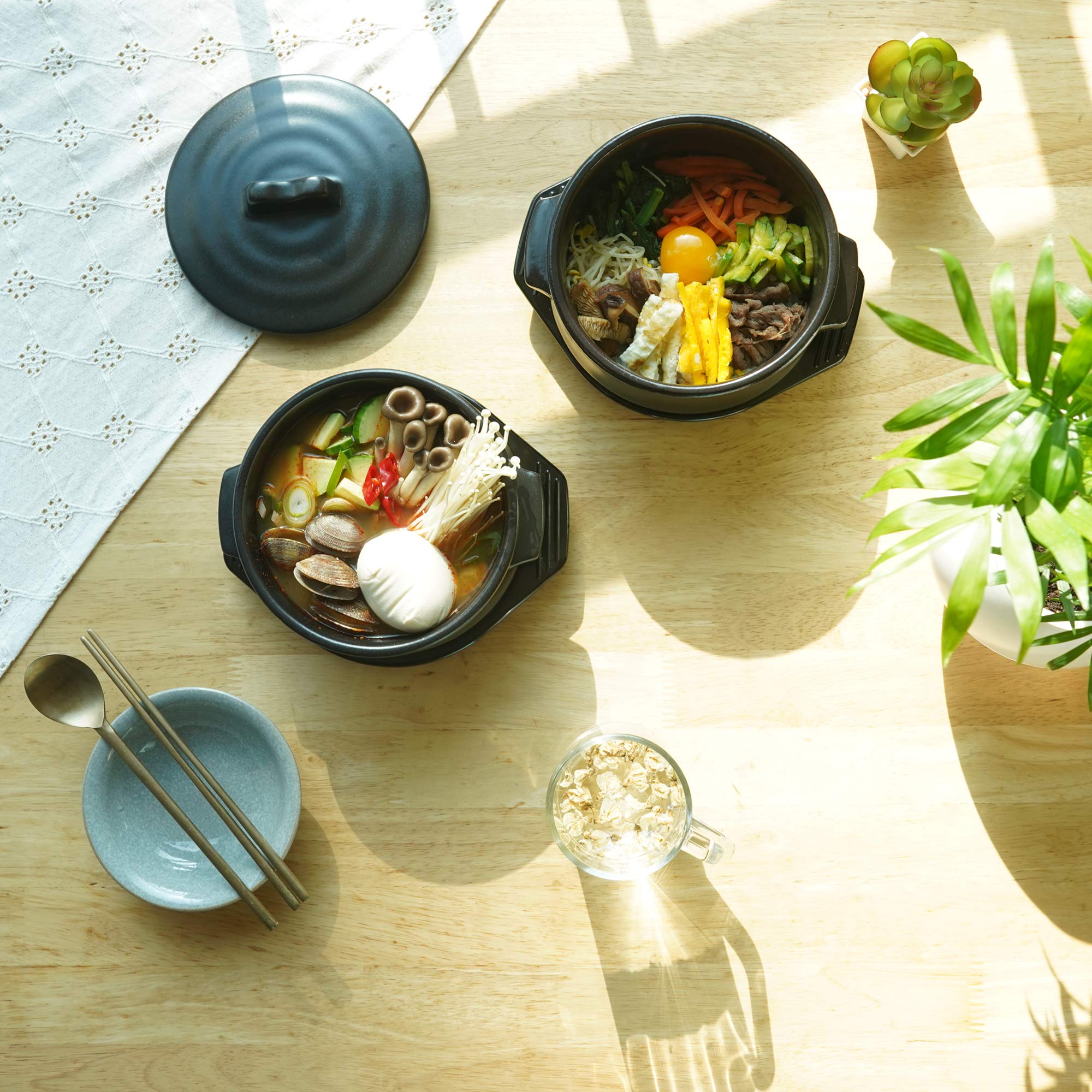 ElinCube dolsot filled with bibimbap ingredients for ready-to-serve appeal