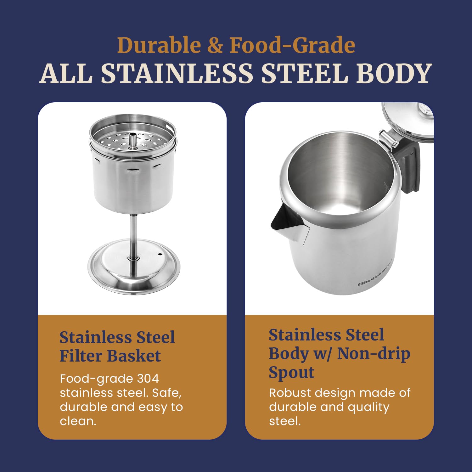 Elite Gourmet next to measuring cup showing 8-cup capacity for portion planning