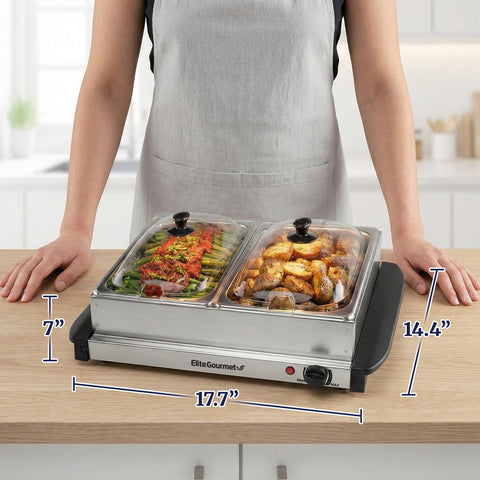 Elite Gourmet temperature control dial close-up for precise heat adjustment