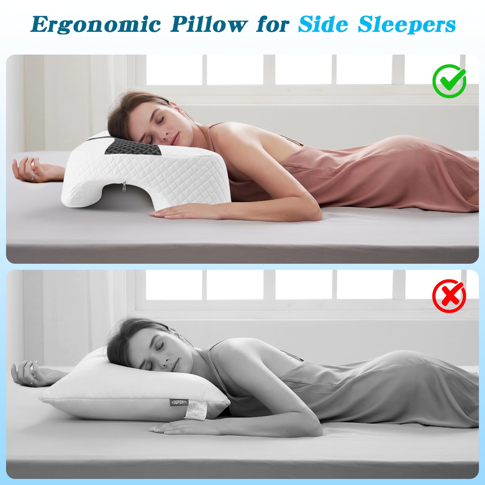 Eliteguard zipper and removable cover detail for easy machine washing