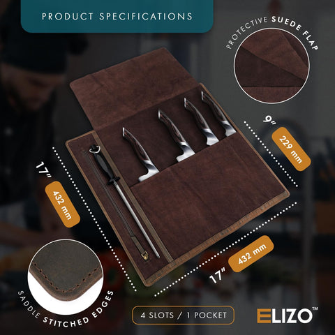 ELIZO suede interior close-up protecting blades from scratches