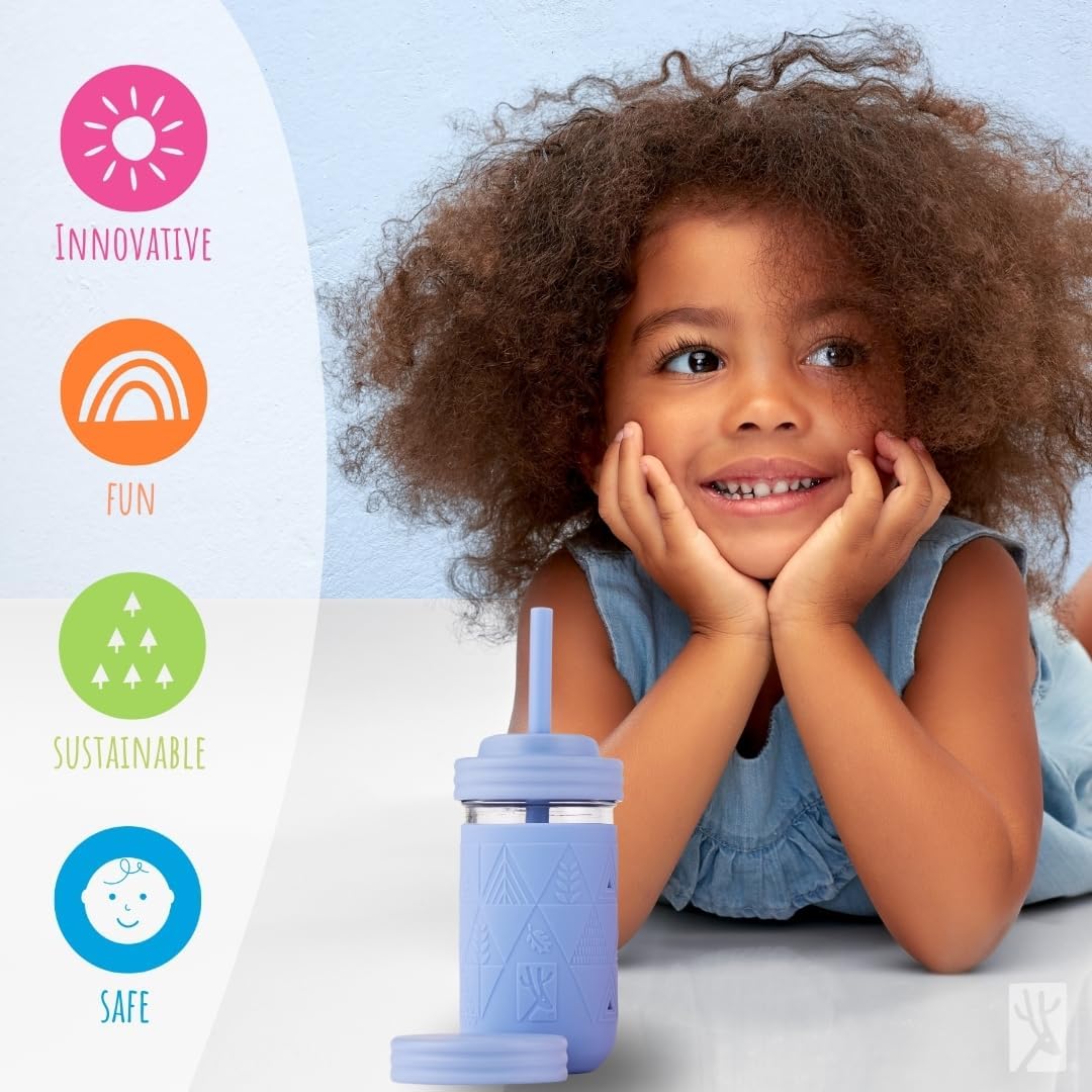 Elk and Friends assortment of lids and straws laid out showing easy cleaning