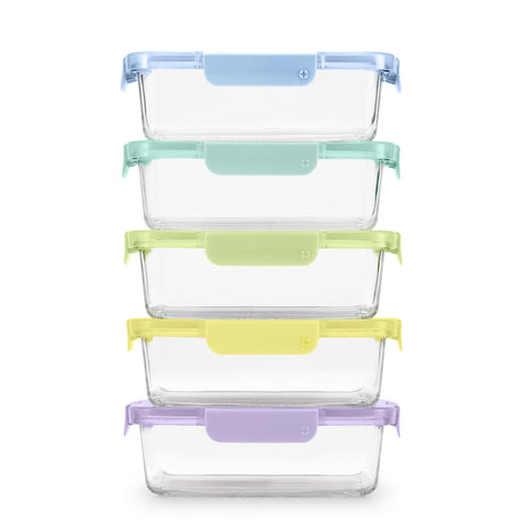 Ello front view of Purple Rain five-pack showing compact storage benefit