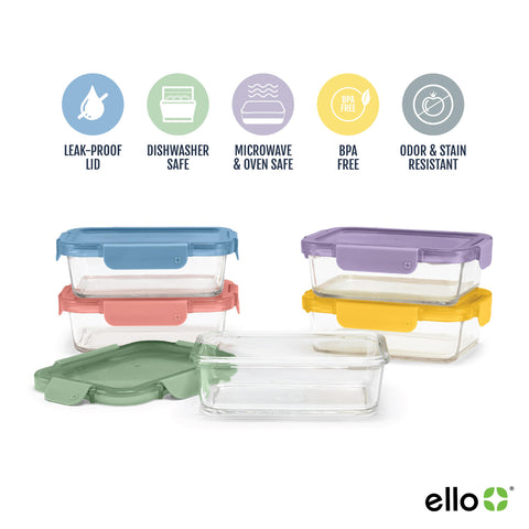 Ello glass side view highlighting clear non-porous surface and durability