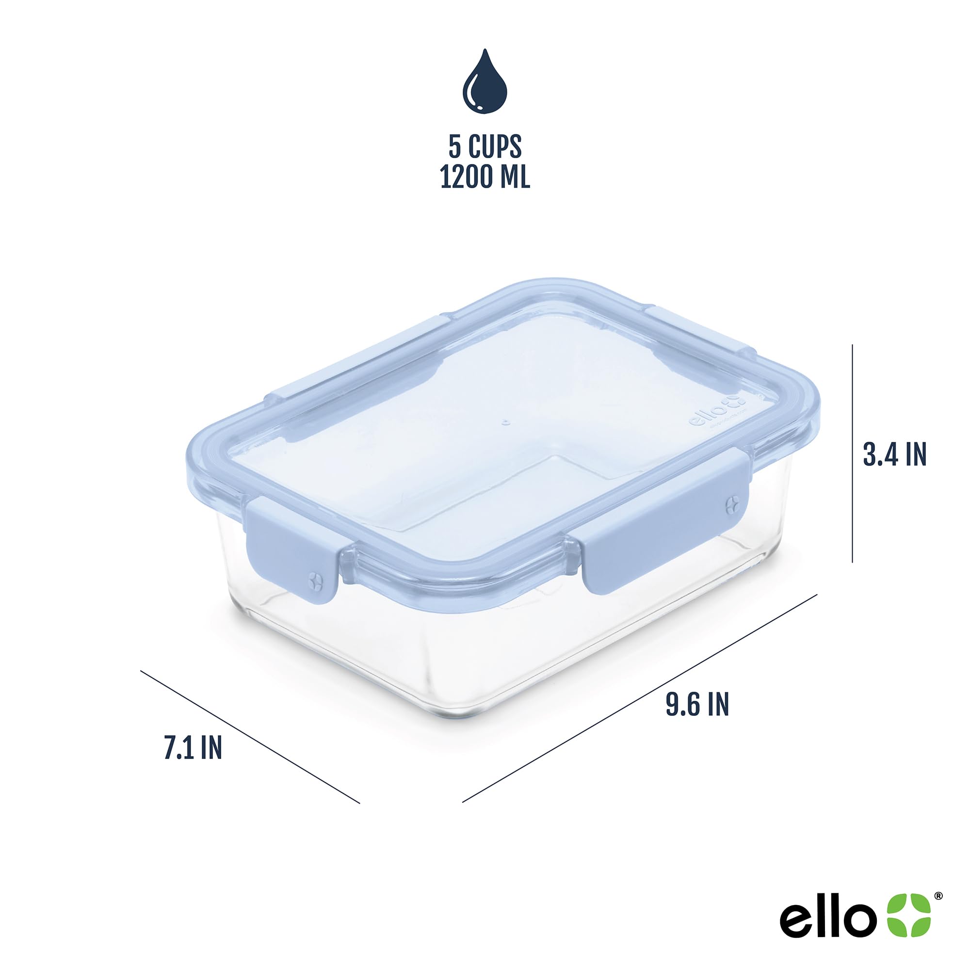 Ello stacked containers in fridge showing organized space-saving benefit