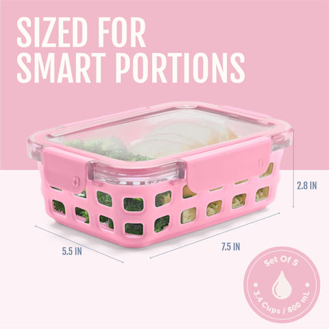 Ello Duraglass container filled with salad showing freshness retention benefit